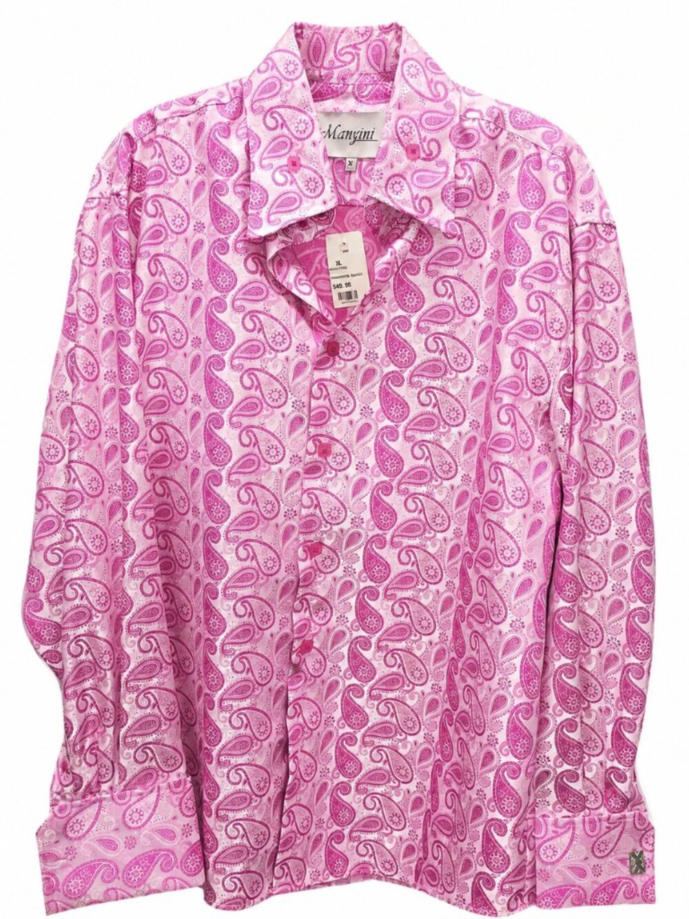 Pink Paisley Long-Sleeve Dress Shirt